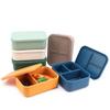 Hot New Japanese Silicone Divided Lunch Box Microwave Oven Heating and Sealing Portable Work Learning Lunch Box