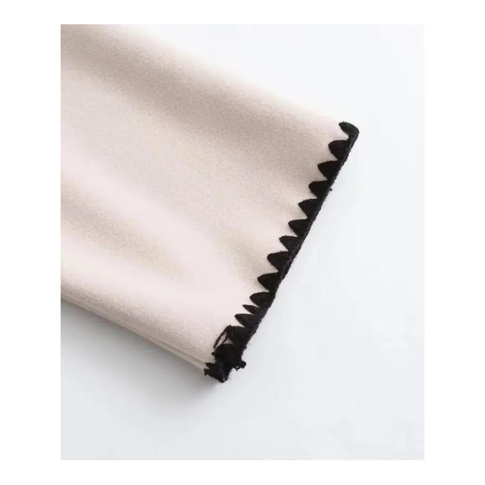 Осень-зима, теплое толстое пальто в стиле пэчворк для женщин, повседневное однобортное пальто с воротником-шарфом, с карманами, женская модная уличная куртка