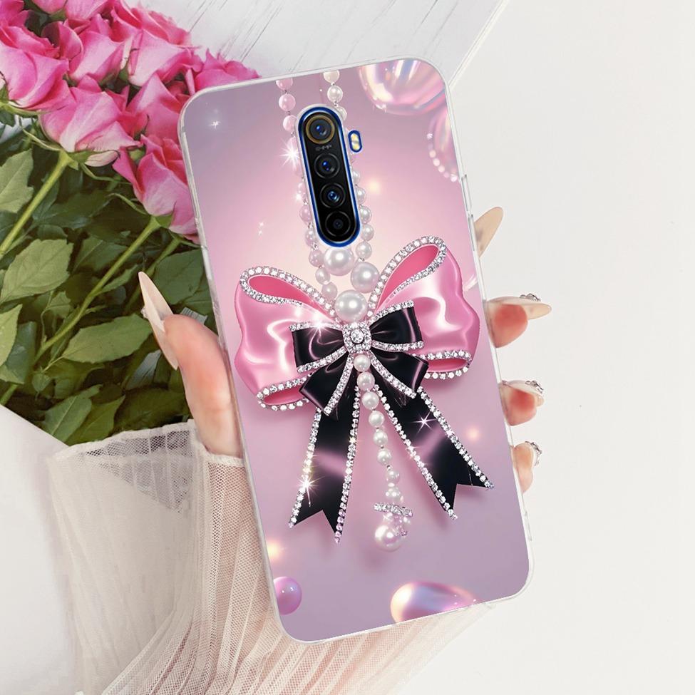 Clear For Realme X2Pro RMX1931 Casing For Realme X2 Pro Case Luxury Fashion Butterfly Funny Cute Painted Cover