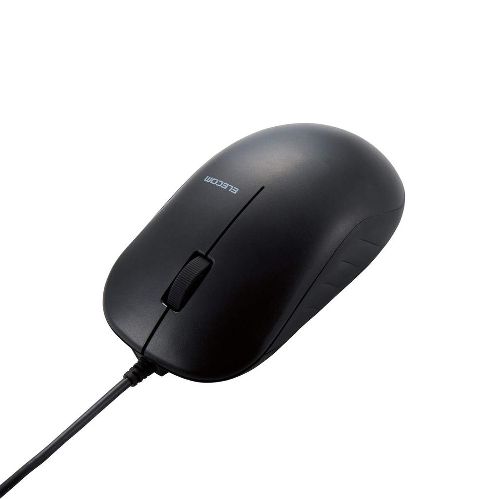 ELECOM Mouse Wired OMRON 10 Million Times High Durability Switch 3 BlueLED 3 Buttons Compliant with EU RoHS Directive Black M-K7UBBK/RS