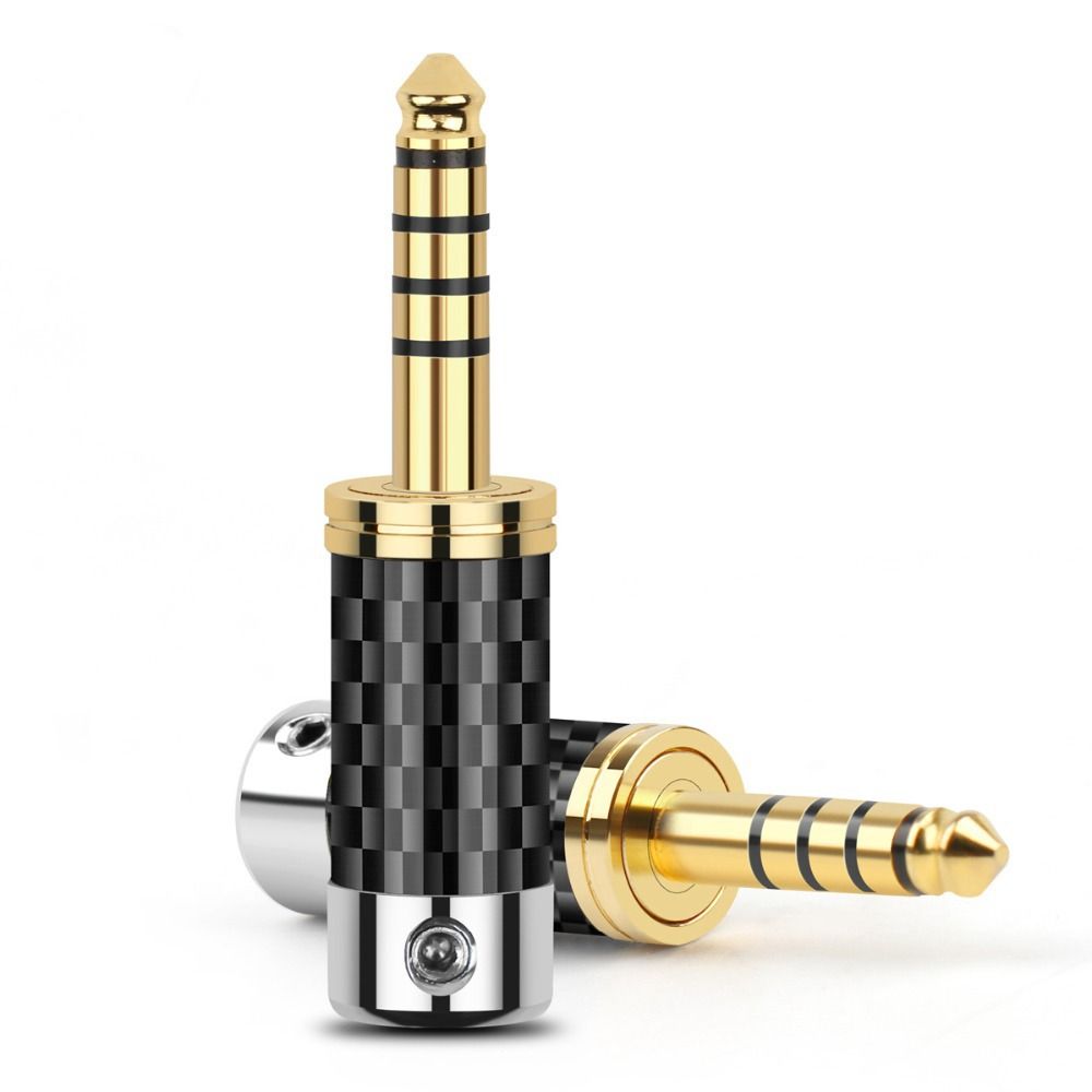 Plug For NW-WM1ZA4.4 4.4mm 5 Pole Male Balanced Adapter 5 Poles Stereo Jack Carbon Fiber Audio Jack