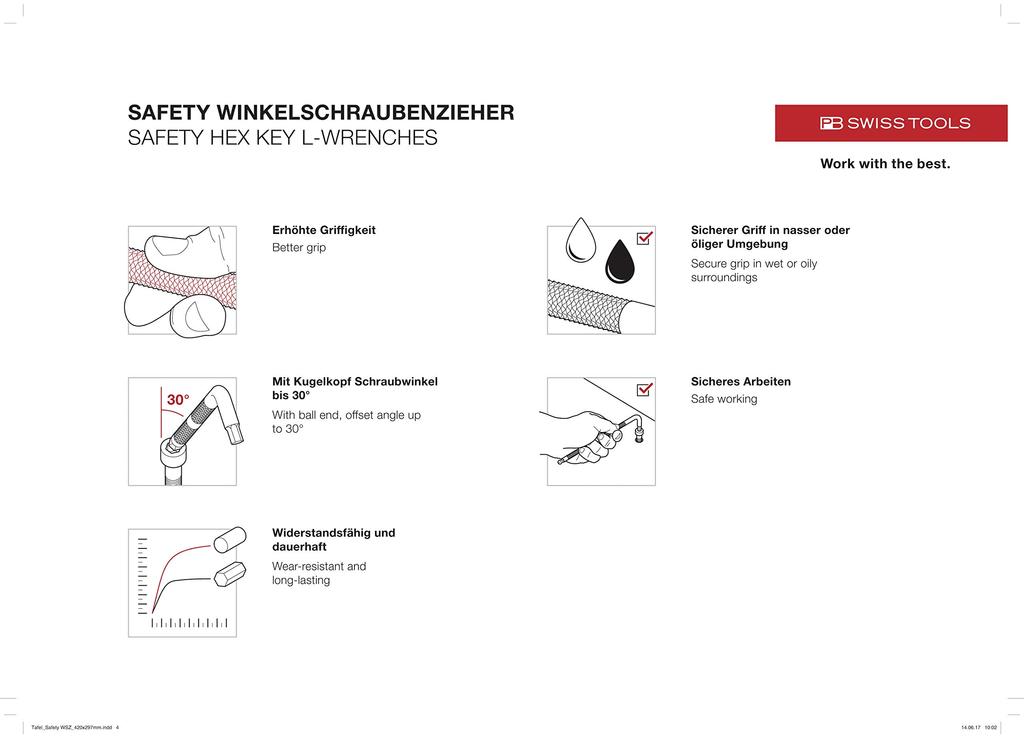 PB SWISS TOOLS Набор шестигранных ключей L-образных PB 3212