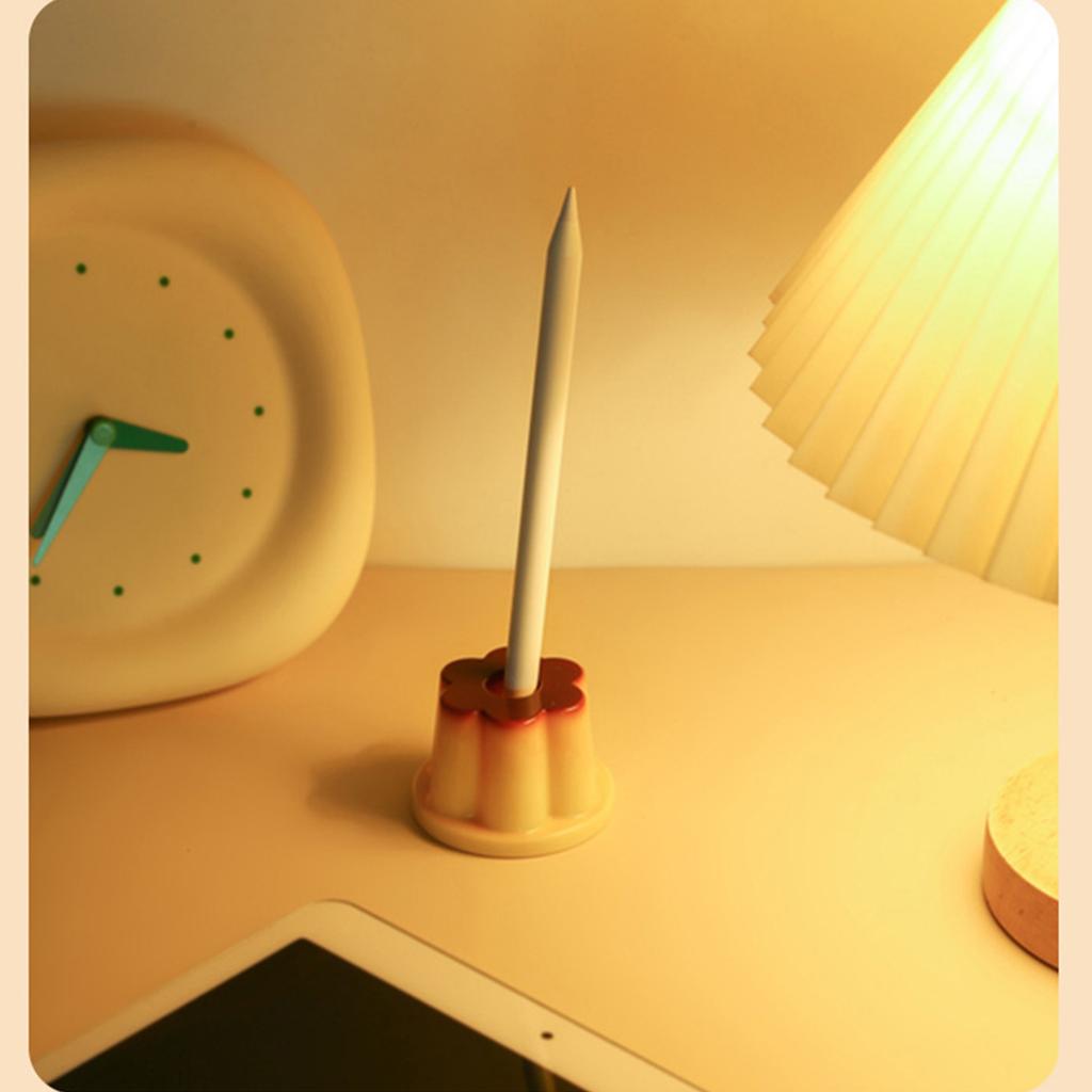 Милая подставка для ручек в виде пудинга, практичная подставка для ручек, забавное и функциональное дополнение для украшения рабочего стола, для студентов, учителей