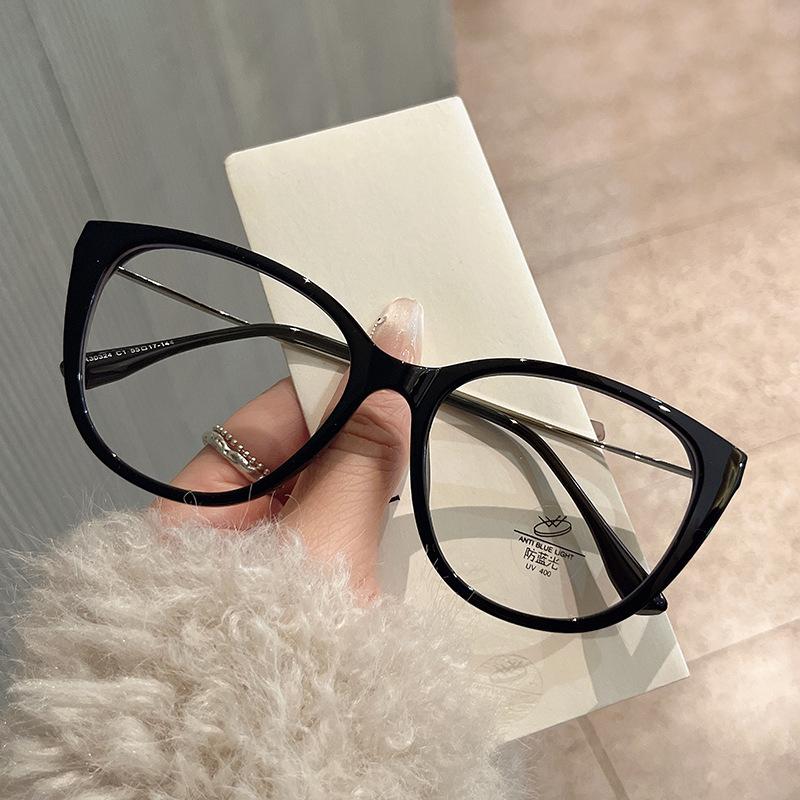 Cat Eye Shape Glasses Frame Men Material Anti Blue Light Glasses Women Fashion Stylish Glasses For Women Frames