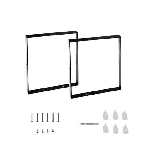 Stylish Iron Shelf Brackets, Square, for Plasterboard, Set of 2, 954798