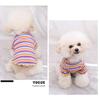 Pets Accessories Pet Sweatshirt Round Neck Cotton Pet Dog Colorful Striped T-shirt
