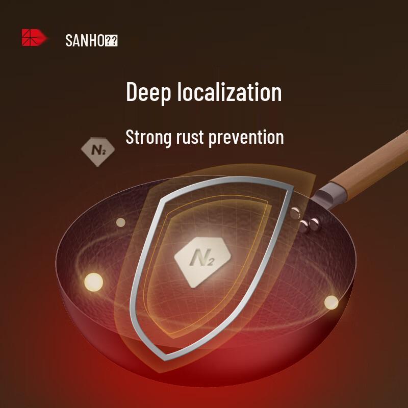 Sanhe Hammered Non-Stick Iron Stir-Fry Wok