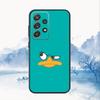 Мультяшный чехол для телефона с утконосом Пи-Перри для Samsung S25, S24, S21, S22, S23, S30, Ultra, S20, Plus, Fe, Lite, Note, 10, 9, 5G Черный чехол