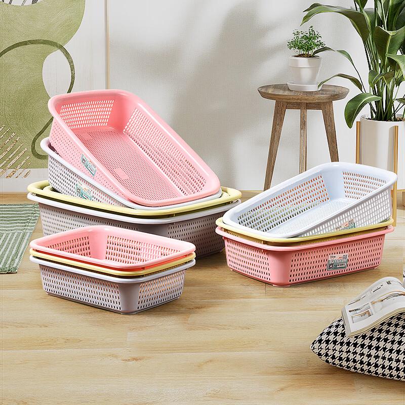 Nordic Rectangular Plastic Kitchen Colander