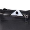 Rectangular Banana Bag Made of High Quality Genuine Leather GRANDE PELLE Bag 22576 Black