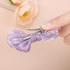 RAINBOW BOWS 2Pcs Yarn Bow Hair Clip Solid Crstal Bowknot Hairgripes for Girls Elegant Womens Boutique Hair Accessories