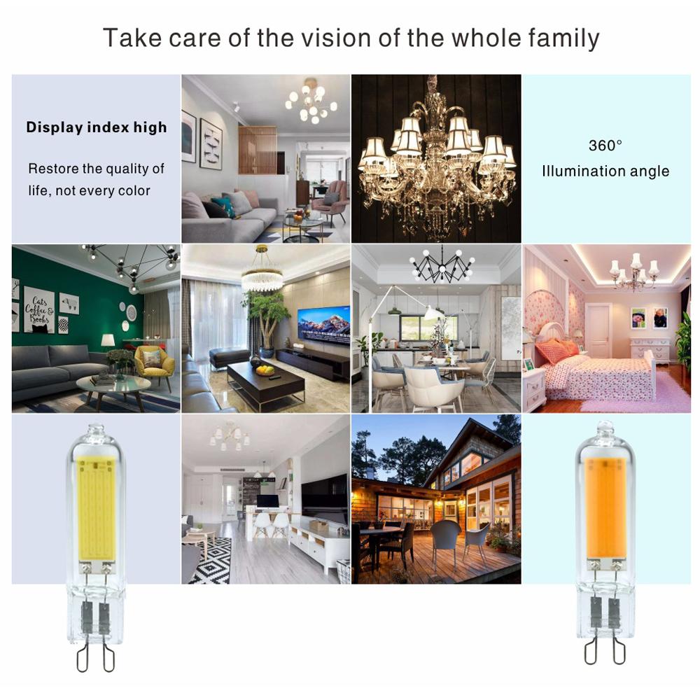 G9 LED Light Bulb 3W 5W 220V Dimmable COB Glass LED Lamp Hal-ogen Bulb Glass Lamp Constant Power Light