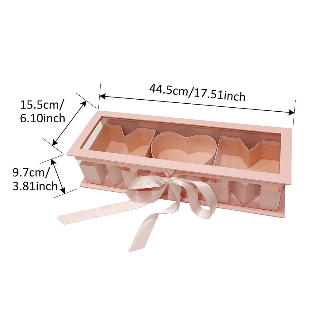 Mom Empty Flower Box Mother's Day Premium Elegant Eternal Soap Packaging Box for Parties Celebrations Valentines DIY Decorations