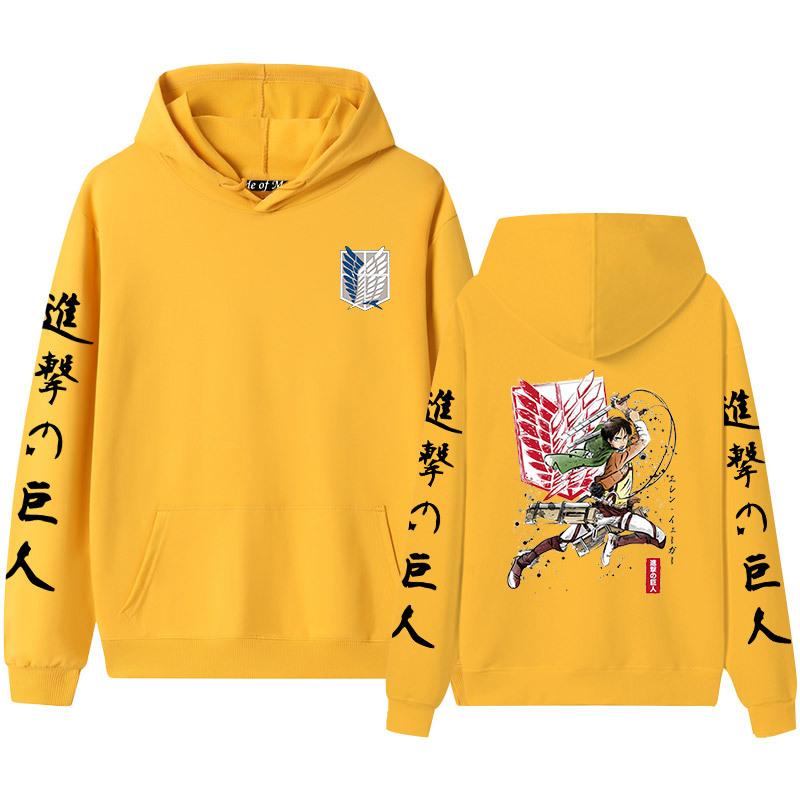 Advancing Giant Alan Yeager's Men's and Women's Hooded Hoodies and Hoodies for Couples with Thickened Velvet