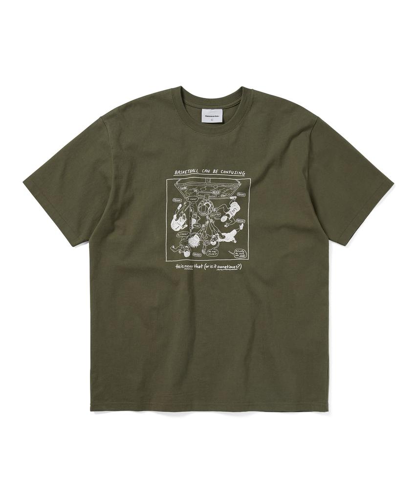 Эта футболка с надписью This Is Never That Confusing Basketball Tee Оливкового цвета
