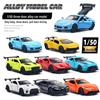 Mini Alloy Sports Car Model: 1:50 Scale, Three-Door, Pull-Back Toy for Boys