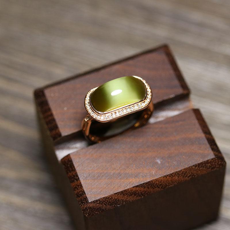 Новые кольца из натуральной яшмы Хотан для женщин, изысканные, легкие, роскошные, в этническом стиле, для помолвки, регулируемые