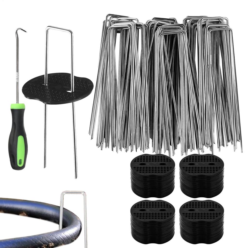 50 шт. Сплав U-образные Садовые скобы Заборные трубки Колышки Дерновые штыри Оцинкованный Ландшафтный шип Для крепления газонов Барьерный грунтовый гвоздь