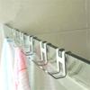 1/3/5pcs Space Aluminum Metal Shower Frameless Glass Door Hook Free Hole Towel Rack Hanger Key Holder Clothes Bathroom Organizer