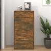 Buffet - VIDAXL - 50x34x96 Cm - Smoked Oak - 6 Drawers - Contemporary Design