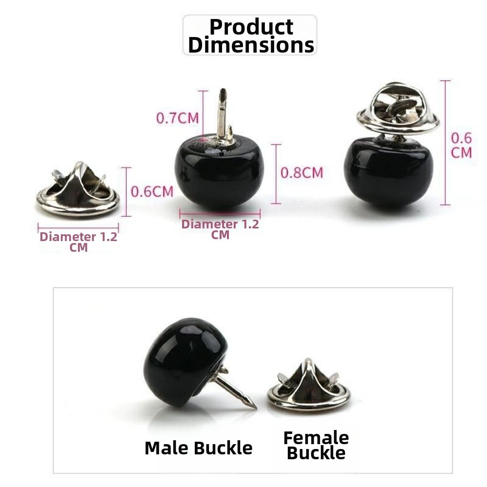 10pcs Needle Buckle DIY Decorative Safety Button Covers Imitation Pearl Button Brooch Pins For Hats