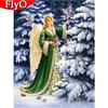 Алмазная картина Ангел ремесленный комплект полный квадратный круглый 5D алмазная вышивка портретное искусство горный хрусталь зимнее украшение дома