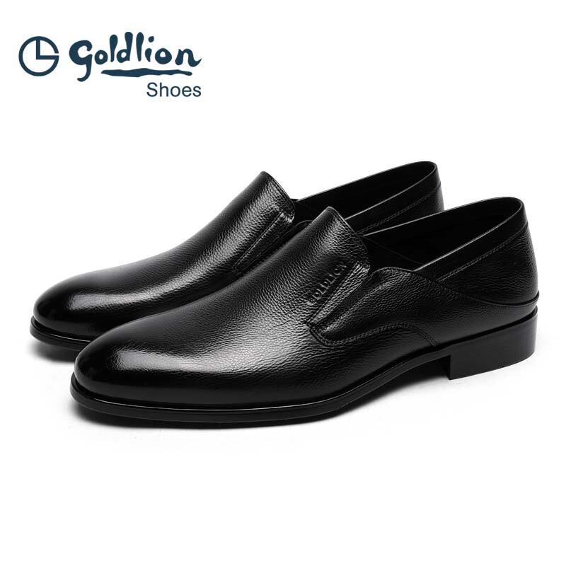 Мужские кожаные лоферы Goldlion в стиле business casual