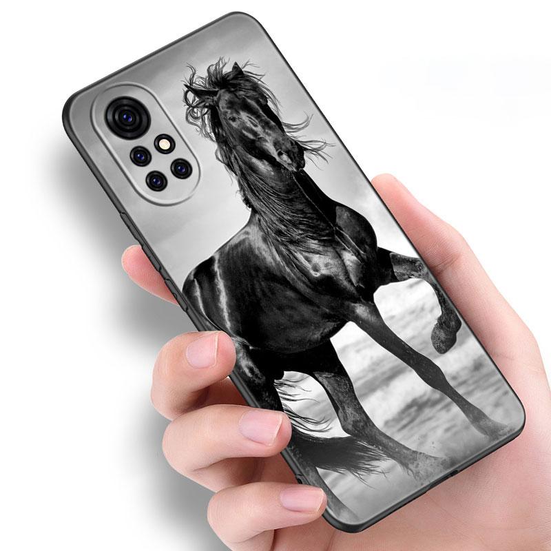 Horses Running Case For Huawei NOVA 8 9 Pro 8i 7i 7SE Y60 5T Mate 40 30 20 10 Lite Honor 50 30 Premium Pro Plus 30S Black Cover