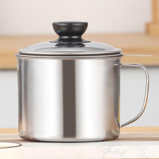 Контейнер-кувшин из нержавеющей стали для масла с фильтром, банка для хранения кулинарного масла, кухонный гаджет для хранения и фильтрации кулинарного масла