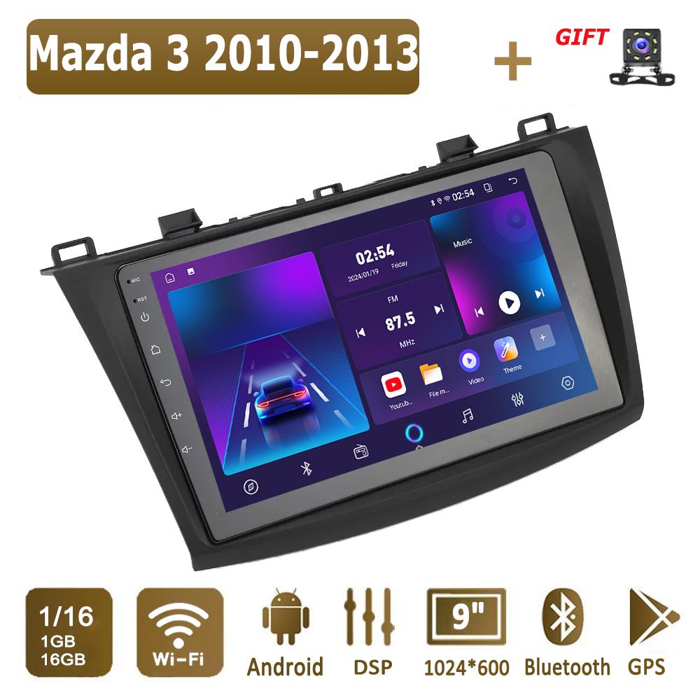 Android Carplay автомобильное радио для Mazda 3 2010-2013 мультимедийный проигрыватель головное устройство стерео GPS навигация BT WIFI 4+64 ГБ