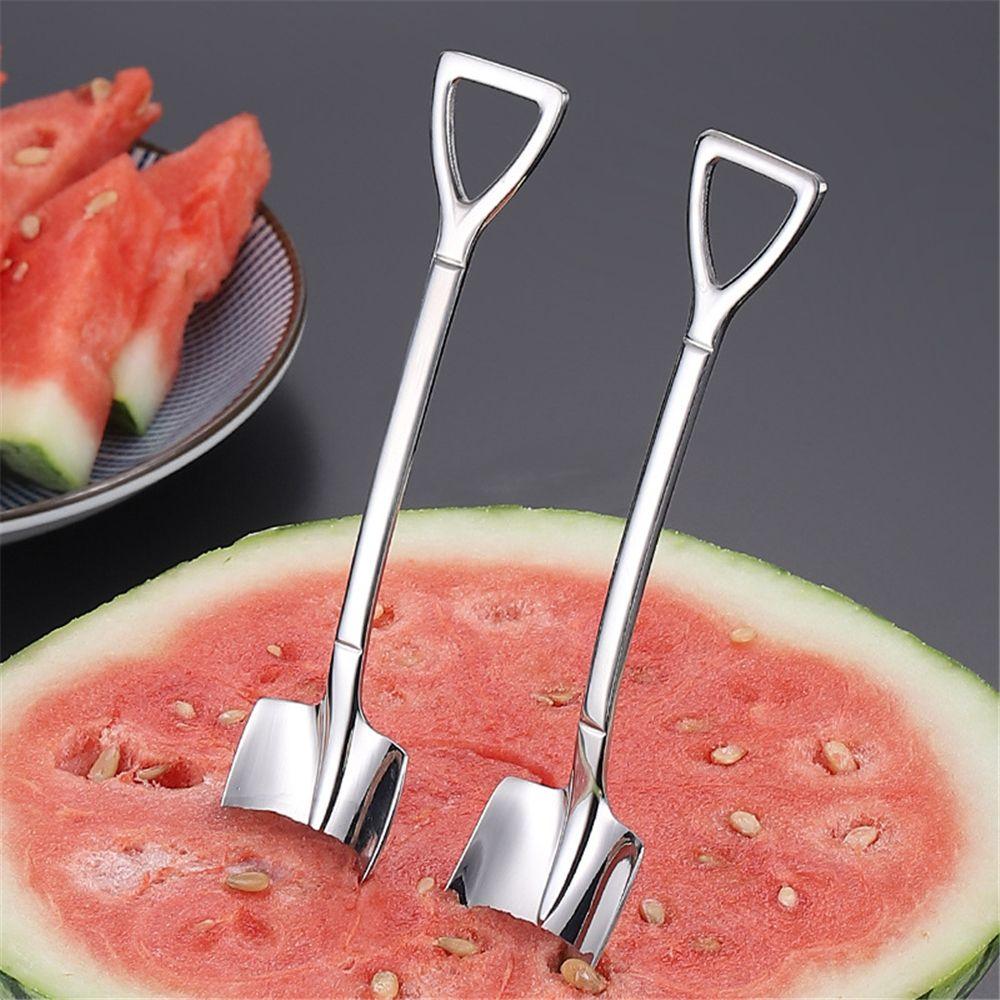 Tableware Ice Cream Spoon Watermelon Spoon Dessert Spoon Coffee Spoon Retro Shovel Stainless Steel