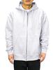 Full Zip Big Heather Gray [Good Wear] Hoodie, Heavyweight, 12oz, Men's, Women's, Thick, Plain, Sweatshirt, XL,