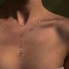 Минималистичная имитация капли воды капающие росинки цепочка на ключицу нишевая Ins креативное ожерелье женские модные украшения