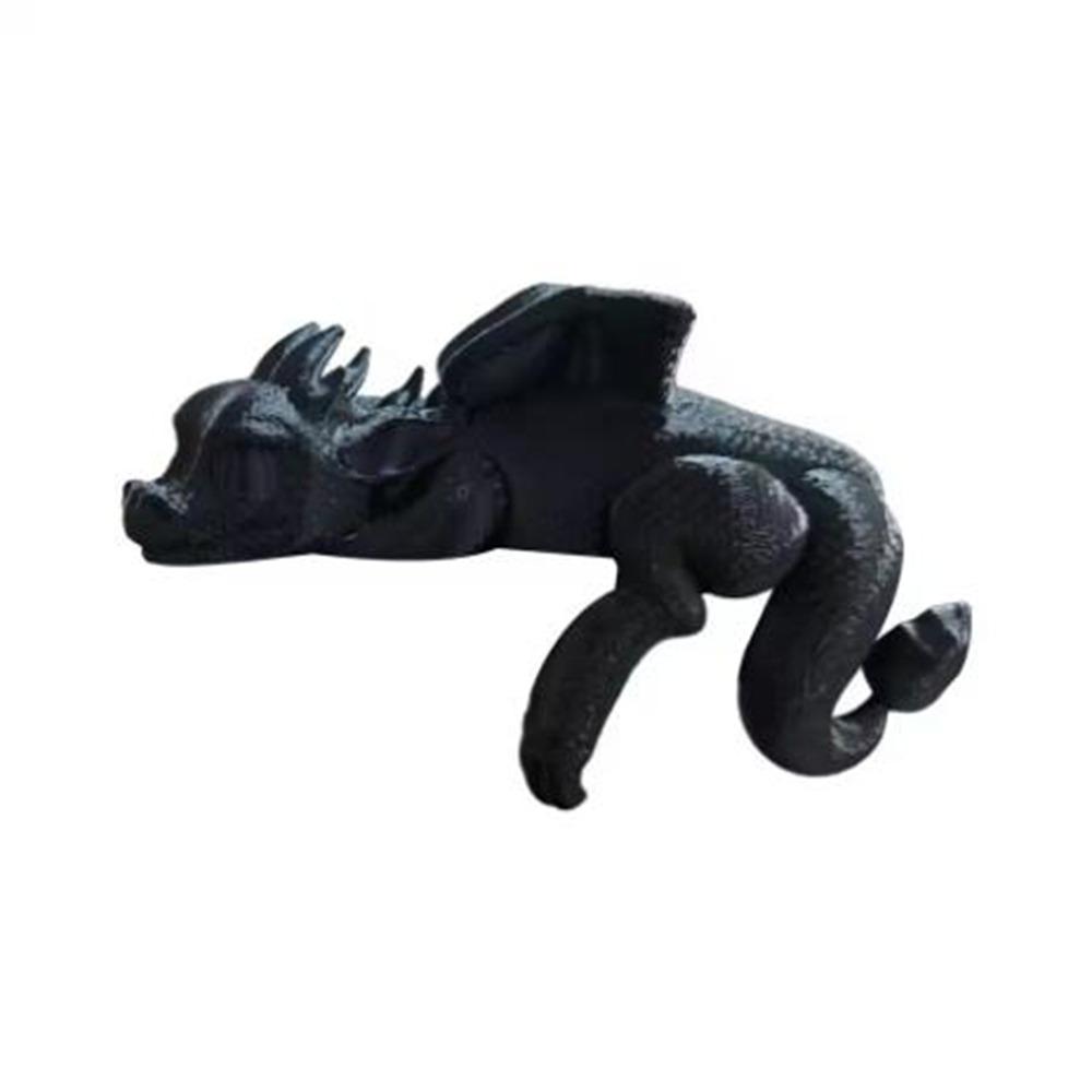 Decorative Sleeping Dragon Bookshelf 3D Printed Dragon Figurine Creative Dragon Ornament  Book
