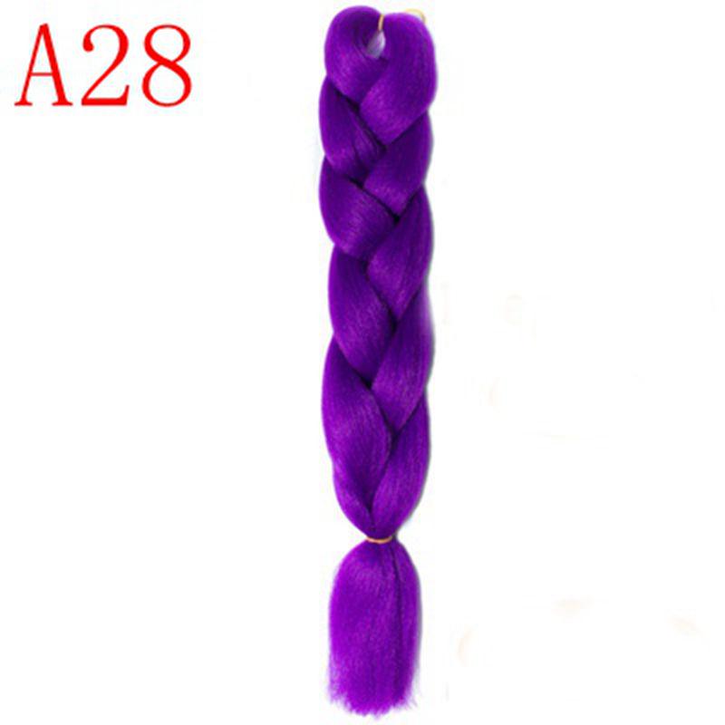 Ombre Hair Jumbo Braids Волосы Синтетические наращивания волос для женщин Розовый Красный Синий 102 Доступных цвета