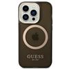 Guess Guhmp14Xhtcmk Iphone 14 Pro Max6,7 Czarny/Black Hard Case Gold Outline Translucent Magsafe