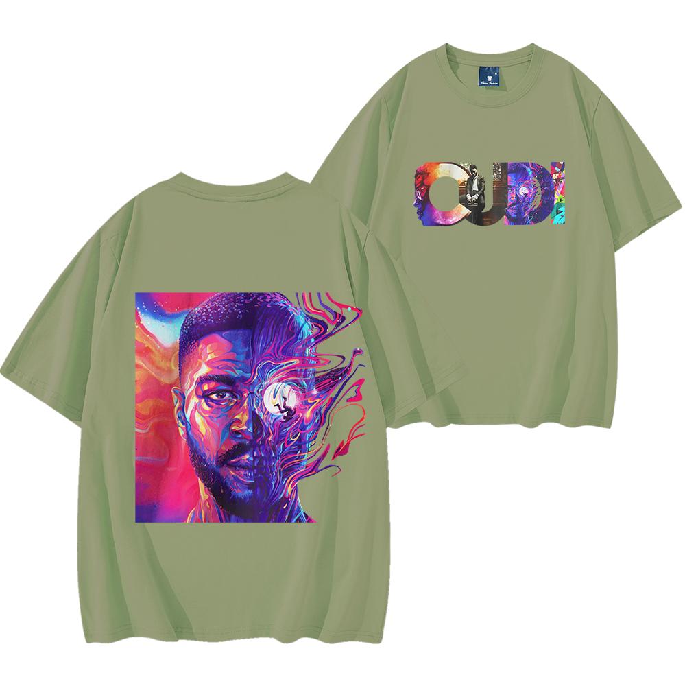 Футболка Cudi Man on The Moon Американский рэпер Мужская Женская С коротким рукавом Уличная одежда Хип-хоп Топы Одежда Y2K Подарки для фанатов