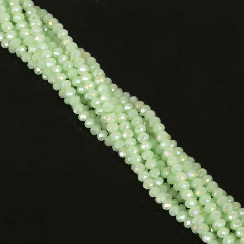 30-200Pcs Rondelle Austria Faceted Crystal Glass Beads Loose Spacer Beads for Jewelry Making