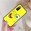 Black Case for Samsung Note 20 Lite S24 Ultra S23 A03 A05 A06 A11 A71 A15 A16 A13 A24 A25 A33 A52 A53 A50 M55 M35 Plus S-38 Cute Spongebob
