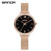 SANDA Водонепроницаемые электронные часы Женские кварцевые часы Модные простые противоударные и защищенные от падений часы Спортивные женские кварцевые часы