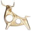 Abstract Bull Sculpture Hollow Resin Look Up Ox Statue Animal Craft Ornament Room Decor Gold