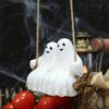 Halloween Swing Ornament Resin Ghost Decor Outdoor Hanging Decorations for Home Party Garden Halloween Decoration