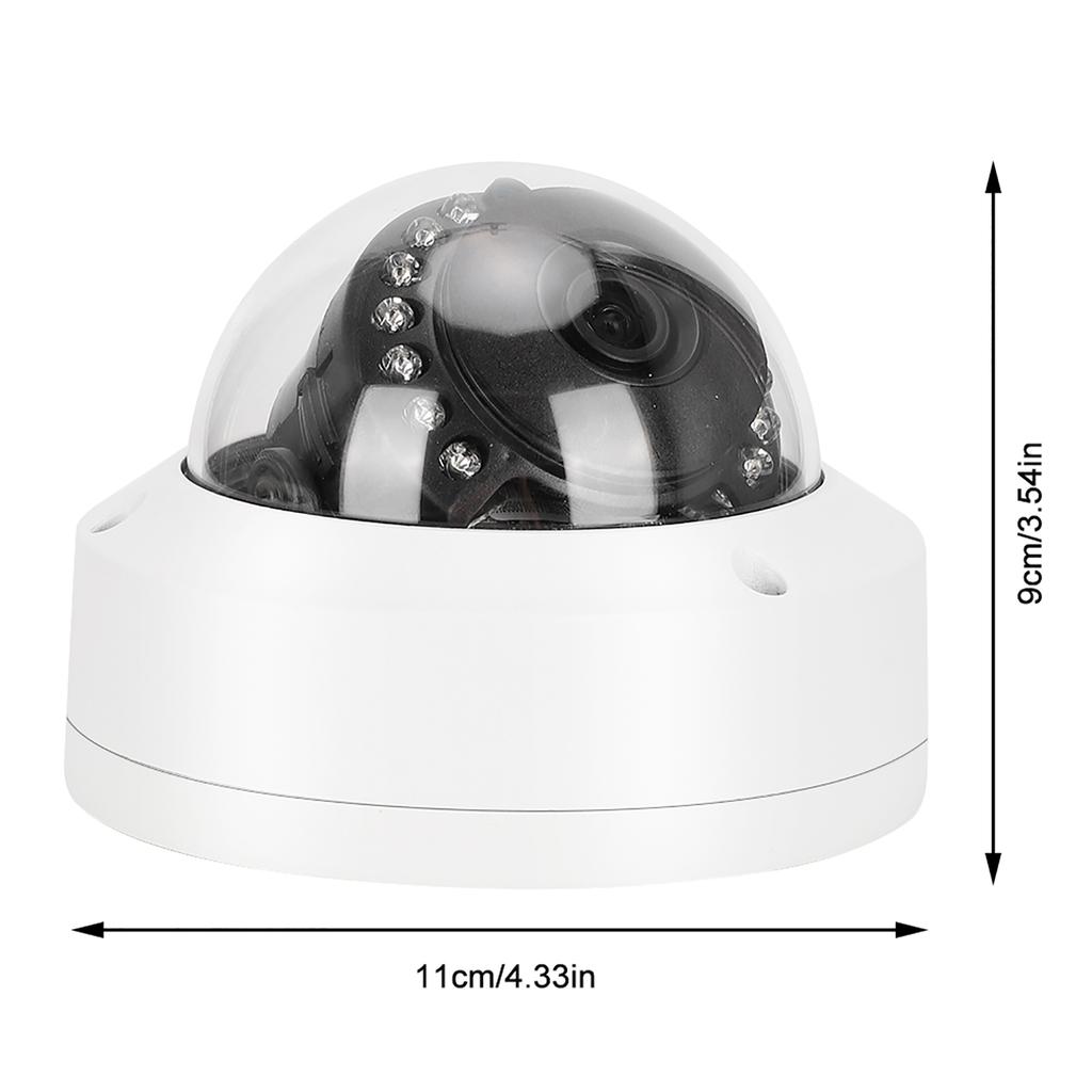 IP Dome Camera Builtin POE 15 Light Infrared Night View Metal CMOS for Outdoor Indoor IRCUT(5MP )