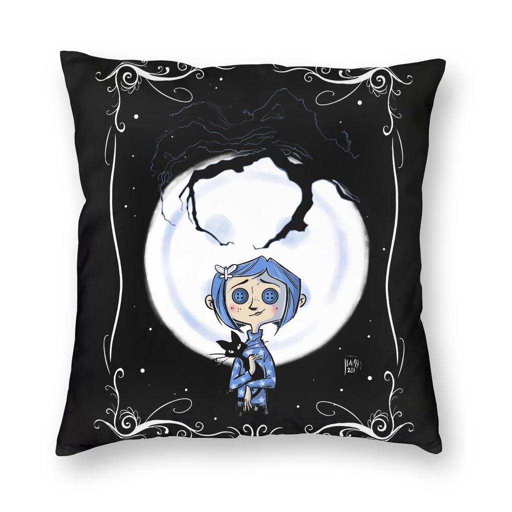 Наволочка Coraline Noise с двусторонней печатью, чехол для декоративной подушки, чехол для декоративной подушки-плед, для спальни