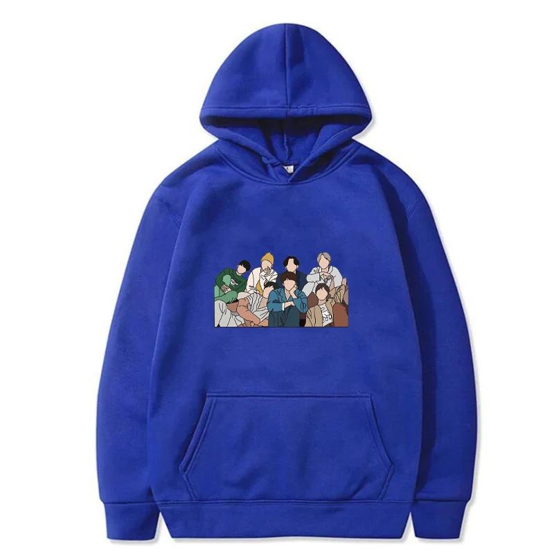 Осенне-зимняя толстовка с капюшоном женская унисекс та же толстовка Bts граффити принтованная толстовка с капюшоном модная толстовка с капюшоном