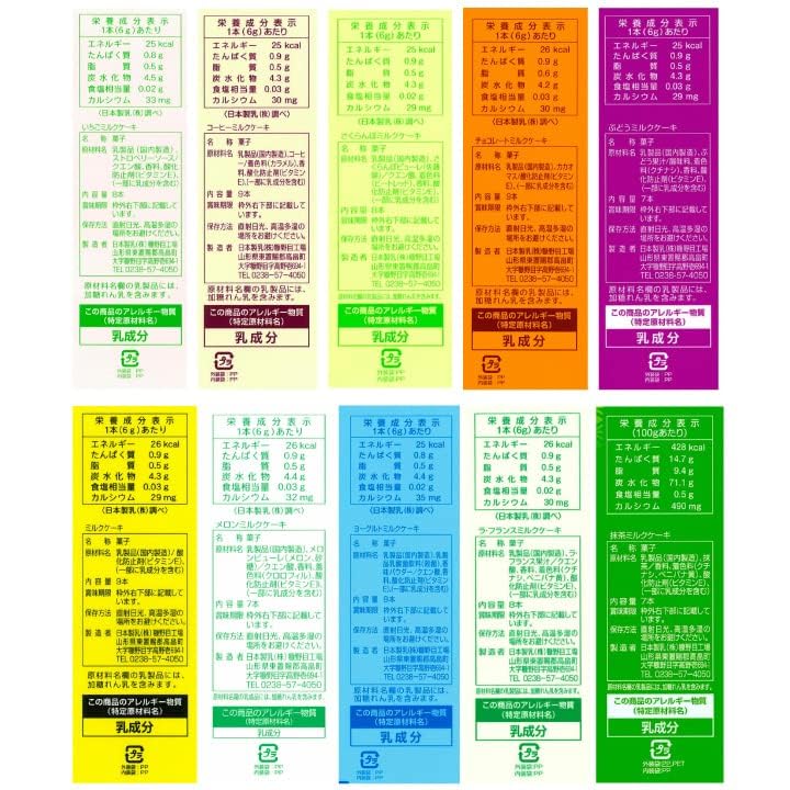 Nippon Milk Oshidori Milk Cake Assortment 10 Types In Total Milk Cherries La France Strawberry Uji Matcha Coffee Chocolate Yogurt Melon Grape