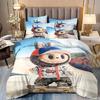 Милый комплект постельного белья бубу из 2/3 предметов для спальни, Детский подарок, Подростковый, Взрослый, Микрофибра, Двуспальная кровать, Пододеяльник на молнии, Декор для комнаты