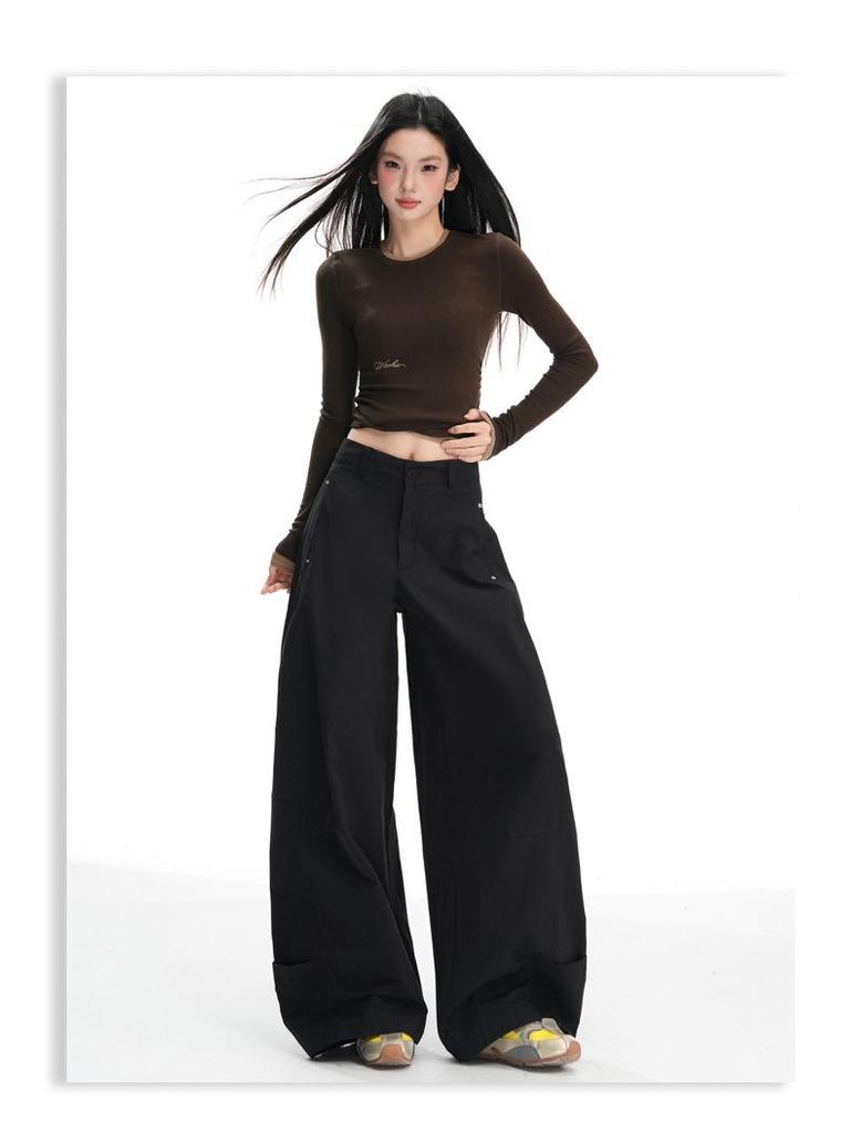 Autumn Women's High-Waist Loose Wide-Leg Pants