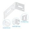 uxcell Adjustable L-Shaped Brackets, Set of 2, 80 X 40 X 30mm, Stainless Steel L-Shaped Corner Cords, 90 Degree Slotted Corner Brackets for Furniture