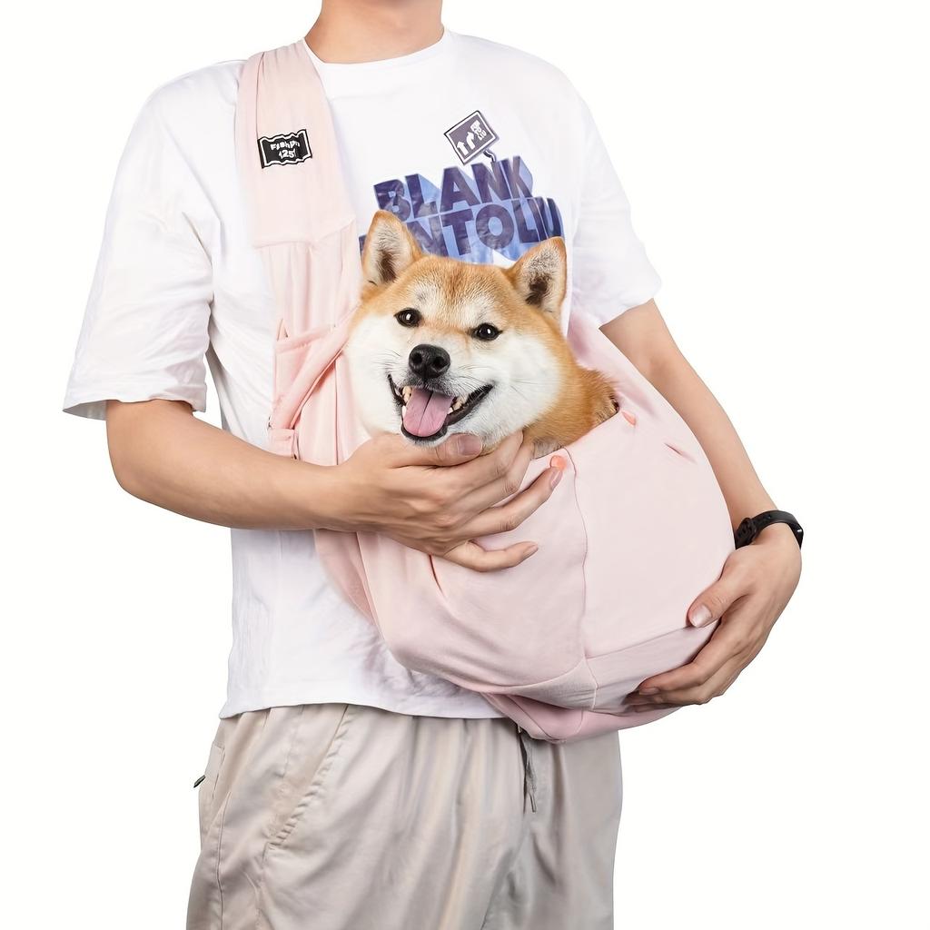 Дышащая и портативная переноска-переноска для маленьких домашних животных — сумка через плечо большой вместимости с регулируемым ремнем, идеально подходящая для путешествий и активного отдыха